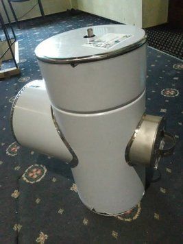 &Oslash; 180/250 стінка 0.6 мм. Трійник 87&deg; для димоходу з ревізією нерж/нерж ВУ UA5501 фото