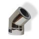 Коліно 45&deg; для димаря &oslash; 220/280 н/н 0,6 мм ЗІГ 304 сталь UA2268 фото 1