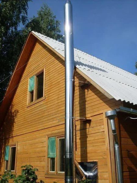 Трійник 45&deg; для димоходу стінка 0.8 мм &Oslash; 130/200 нерж/оцинк СТ UA7467 фото