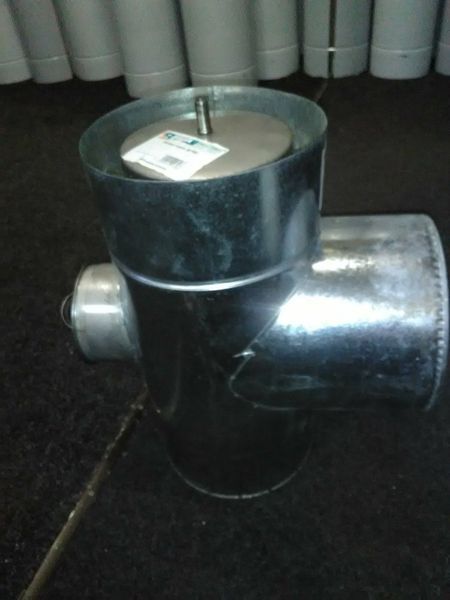 &Oslash; 350/420 стінка 0.6 мм. Трійник 87&deg; для димаря нерж/нерж ВУ UA5423 фото